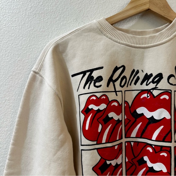 Zara X Rolling Stones Girls Graphic Print Lips Long Sleeve Band Sweatshirt 13-14 - Picture 4 of 9